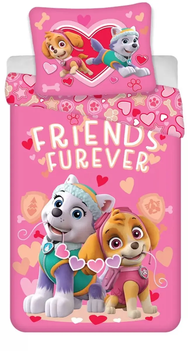 Paw Patrol Friends Furever kinderbeddengoed 100×135cm, 40×60 cm