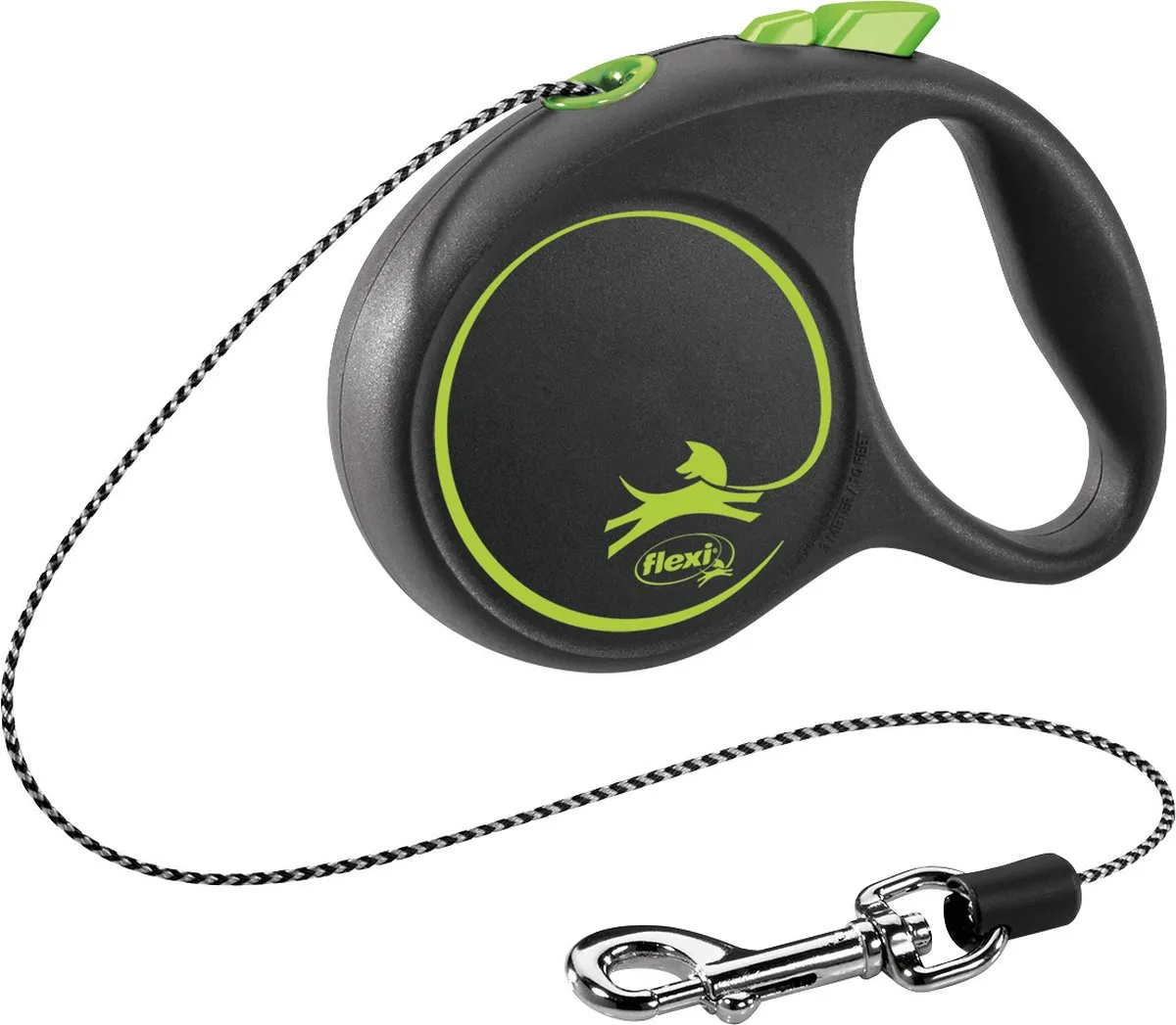 Flexi Black Design Hondenriem Rollijn M - 5m - Zwart