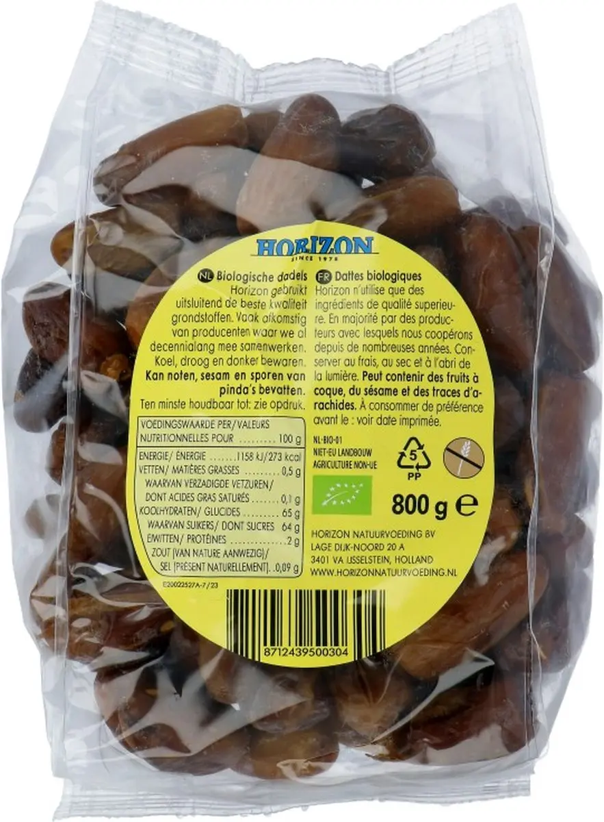Horizon Dadels Biologisch 800g - afbeelding 4 van 5