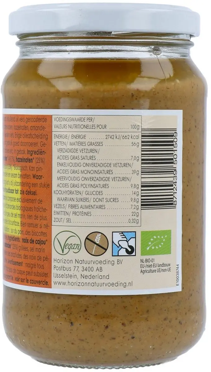Horizon Notenpasta biologisch - 350g - afbeelding 3 van 5