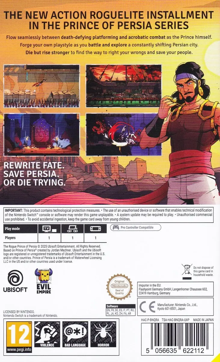 The Rogue: Prince of Persia Switch