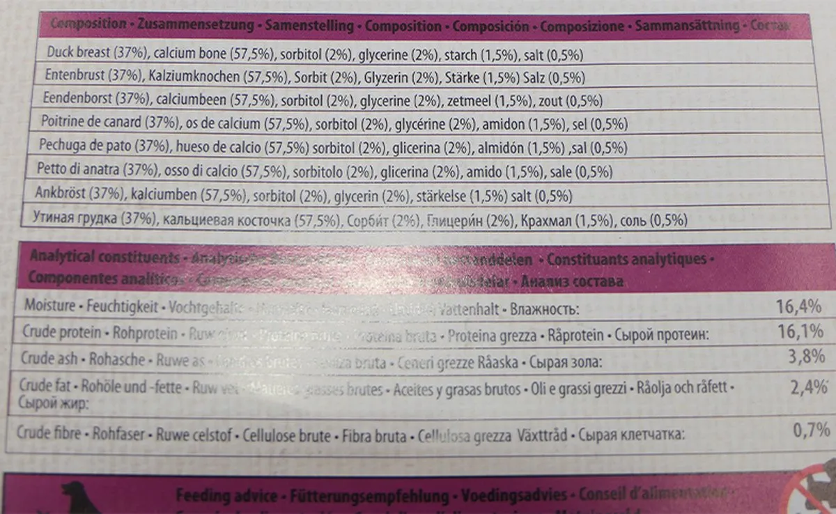 Flamingo Hapki Duck Bones Calcium 400g