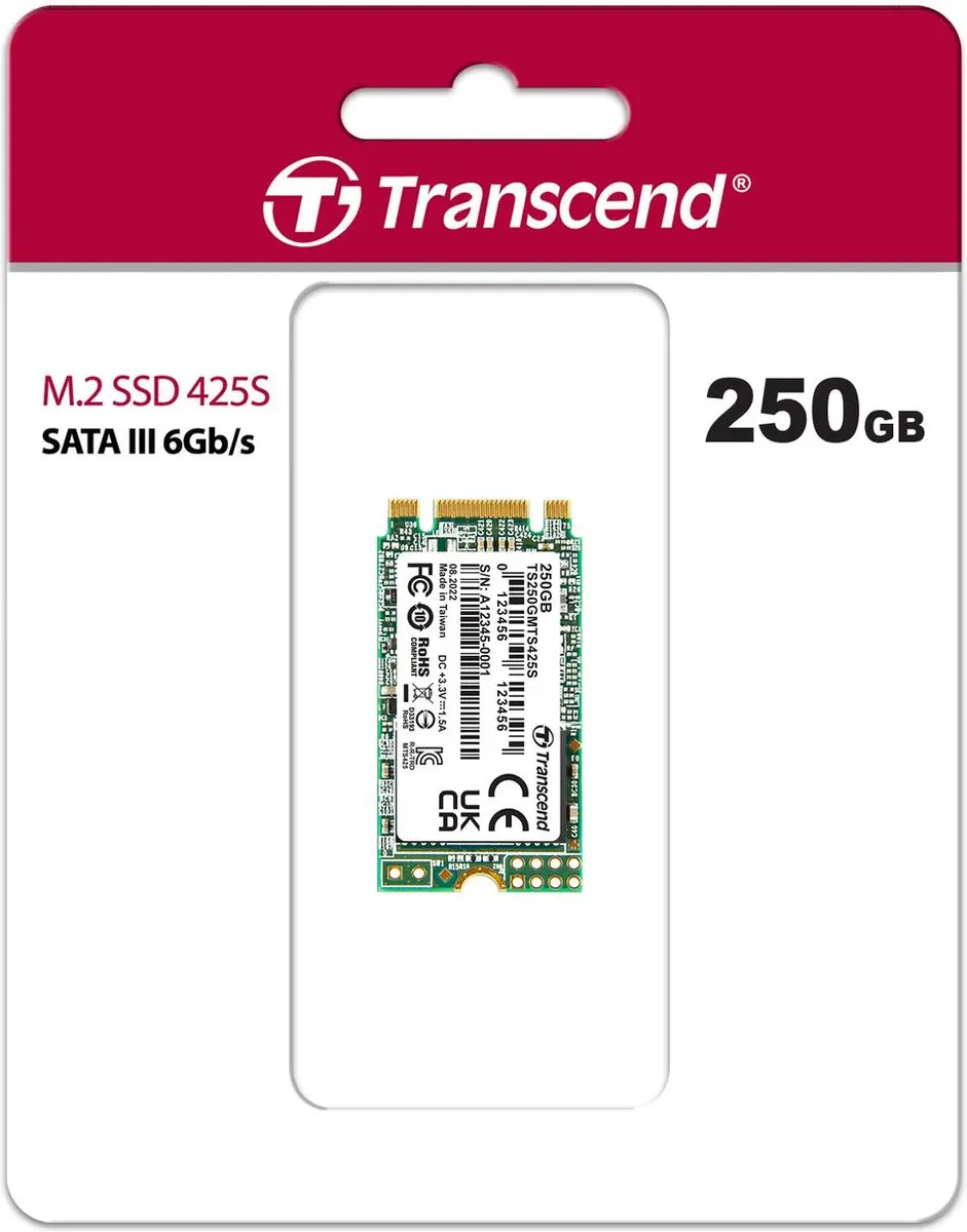 Transcend 425S TS250GMTS425S M.2 SSD - 250GB - afbeelding 2 van 2