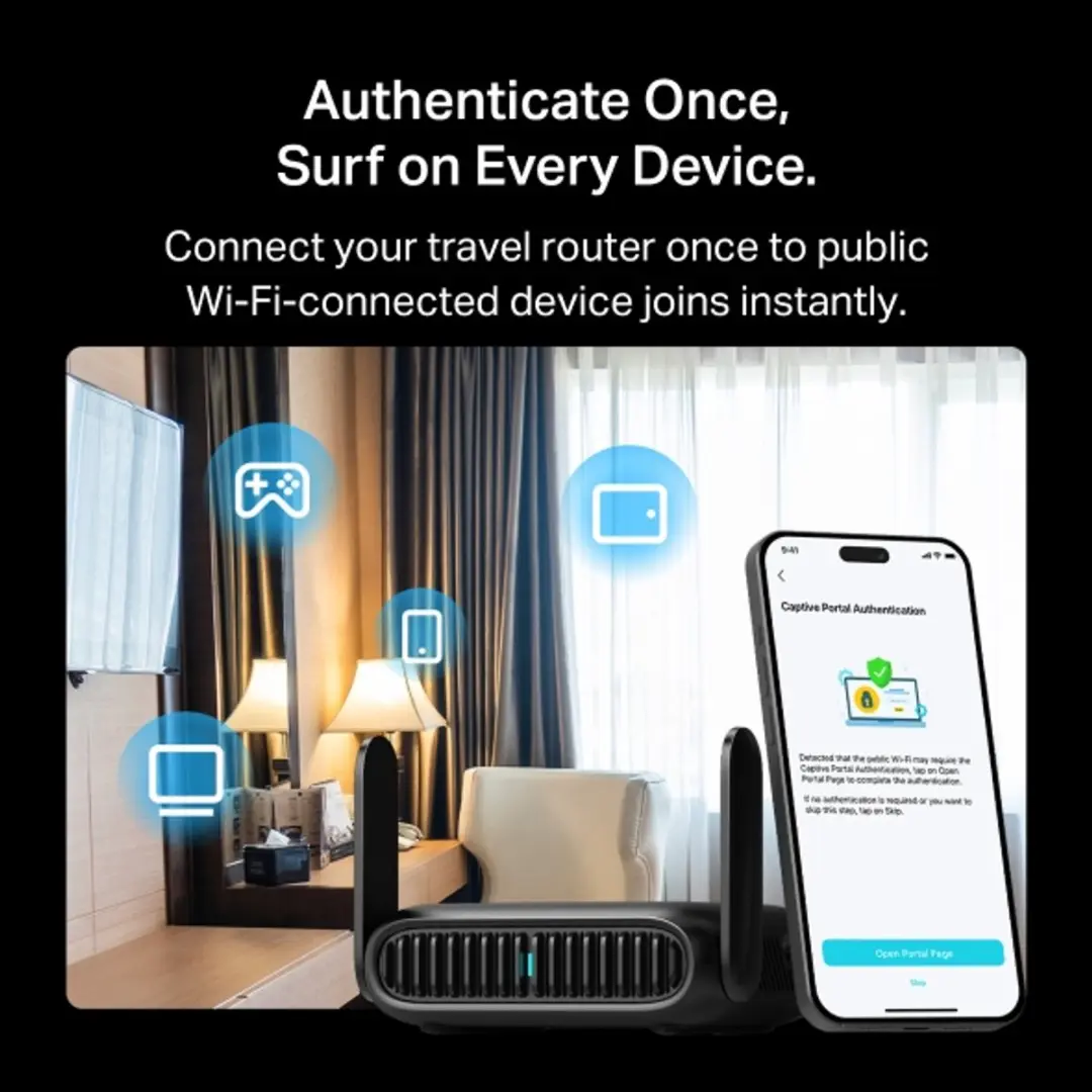 TP-Link TL-WR1512X AX1500 Wi-Fi 6 Reisrouter - Zwart - afbeelding 6 van 6