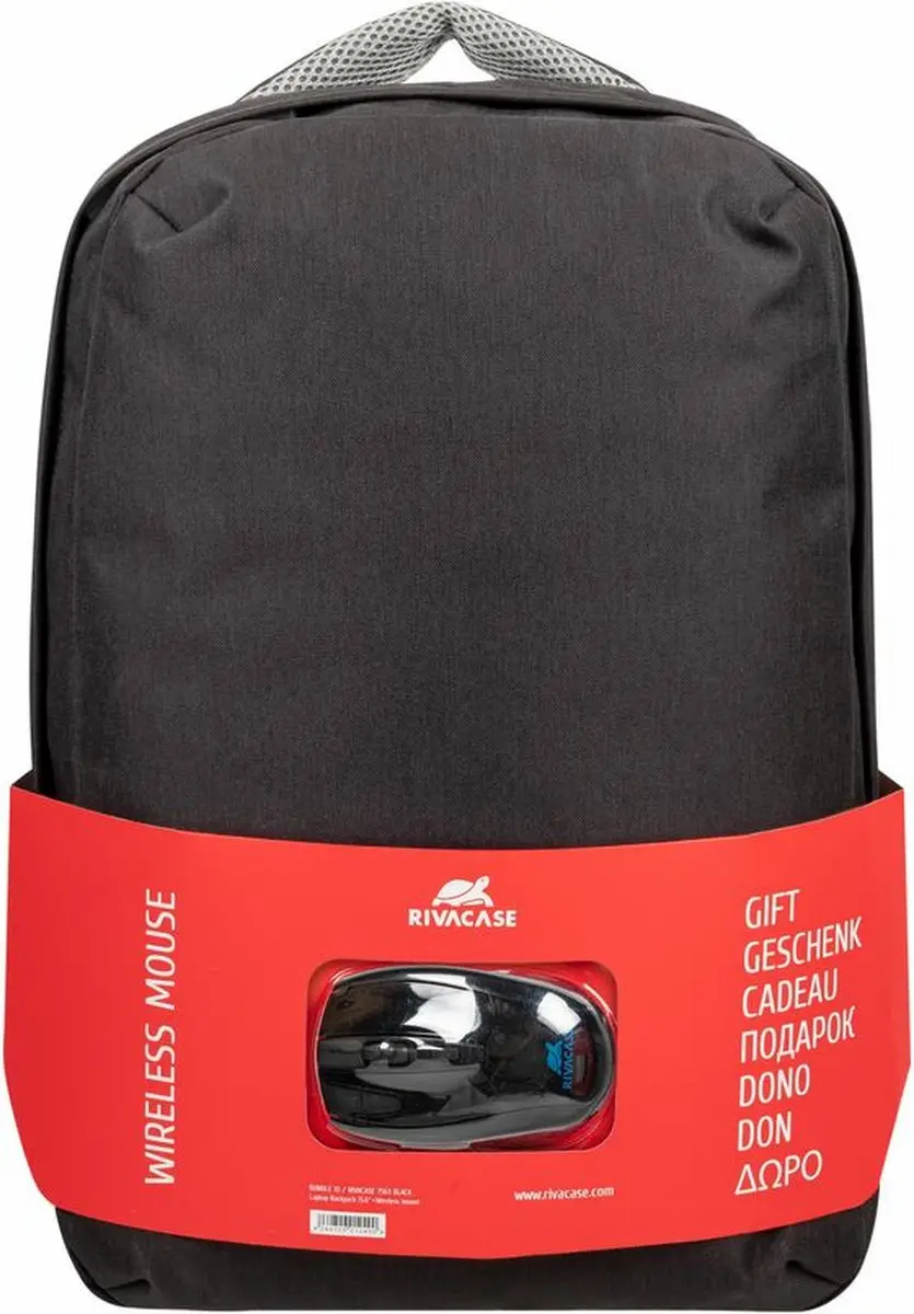 Rivacase 7563BKMOUSE Laptoptas 15.6 inch - Zwart - afbeelding 6 van 6