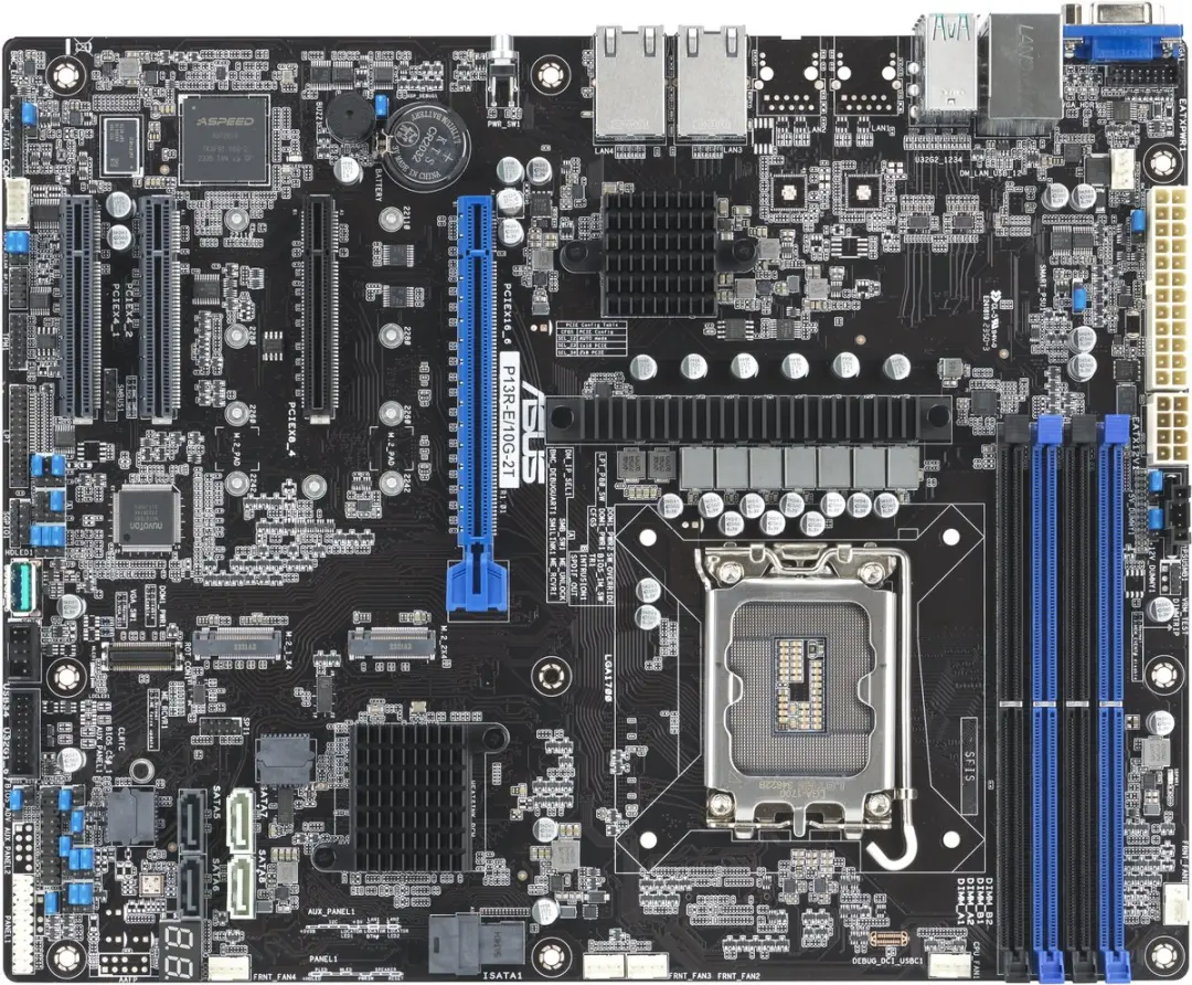 ASUS P13R-E/10G-2T 90SB0CY0-M0UAY1 Moederbord - Zwart - afbeelding 2 van 4
