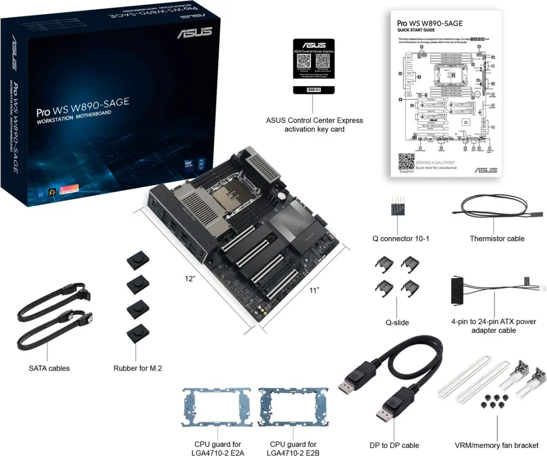ASUS PRO WS W890-SAGE 90MB1MW0-M0EAY0 - Zwart - afbeelding 6 van 6