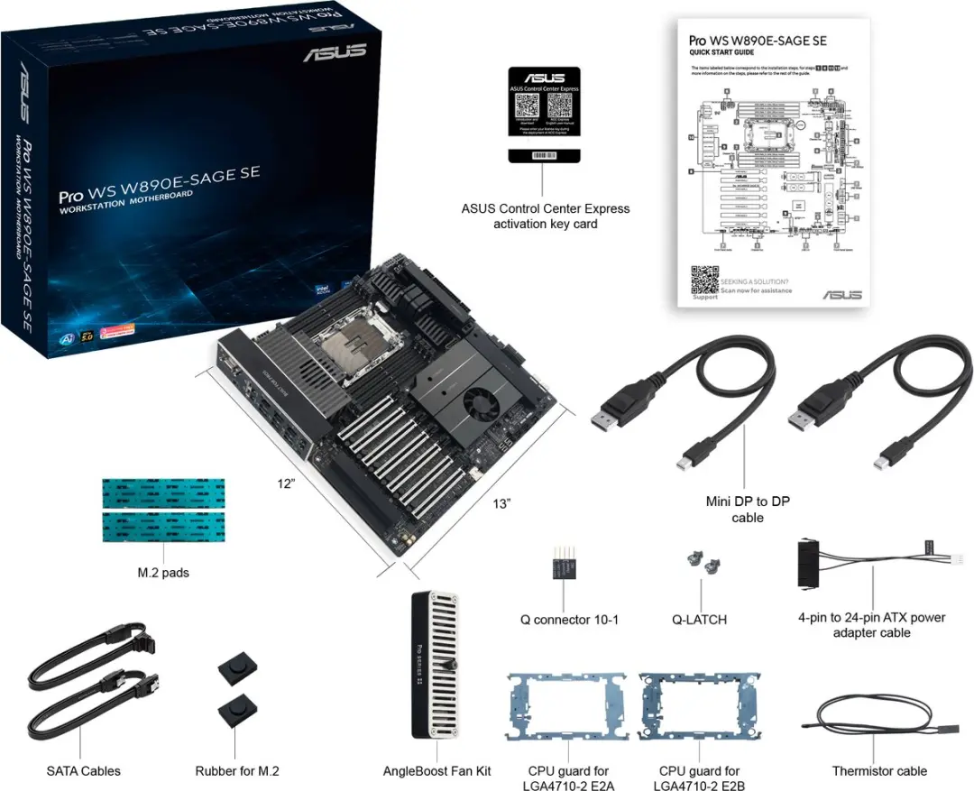 ASUS Pro WS W890E-SAGE SE 90MB1LH0-M0EAY0 - Zwart - afbeelding 6 van 6