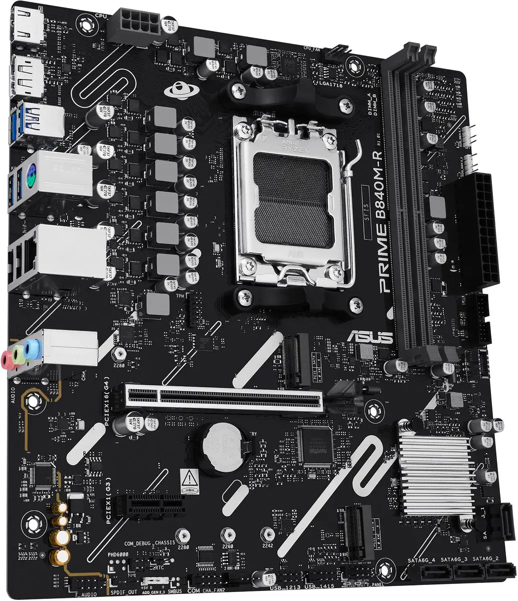ASUS PRIME B840M-R Moederbord - AMD B840 Socket AM5 Micro ATX - afbeelding 4 van 6