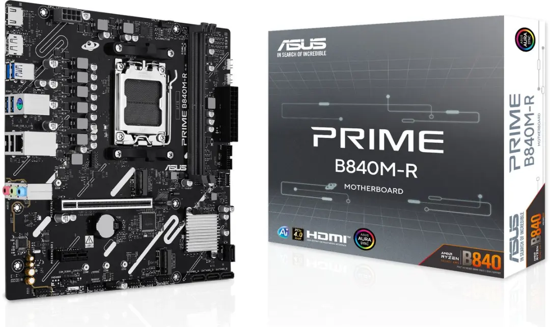 ASUS PRIME B840M-R Moederbord - AMD B840 Socket AM5 Micro ATX - afbeelding 2 van 6