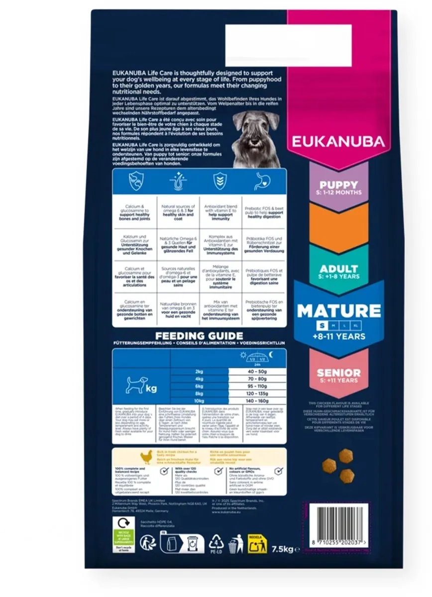 Eukanuba Life Care Dog Mature Small Kip - 7,5 kg