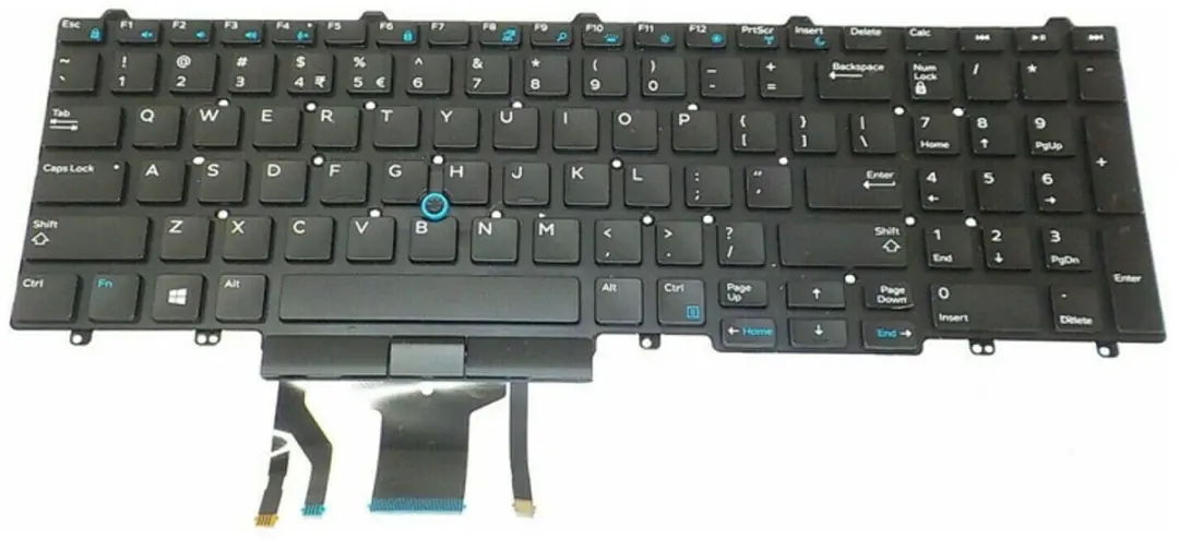 Notebook keyboard for Dell Latitude E5550 E5570 with pointstick big 'Enter' OEM