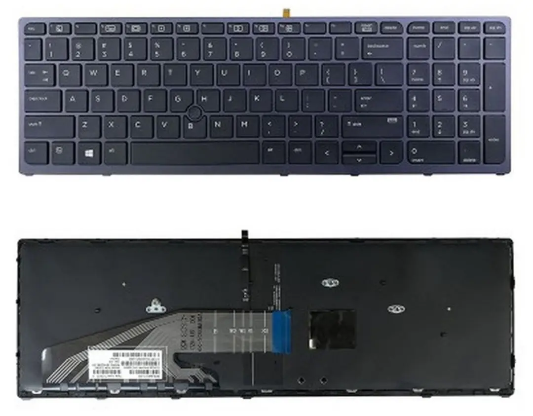Notebook keyboard for HP Zbook 15 17 G3 G4 with pointer frame backlit