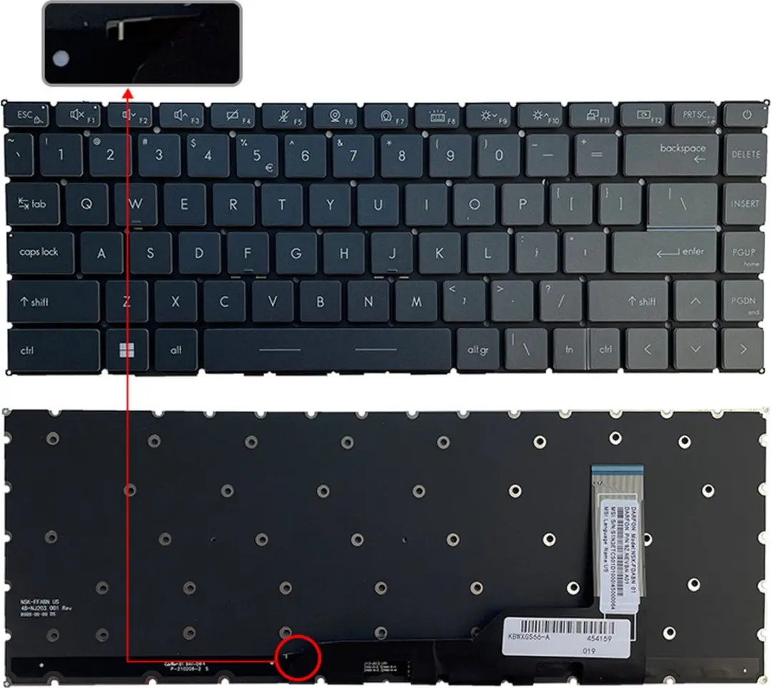 Notebook keyboard for MSI GS66 GE66 MS-14DK with backlit
