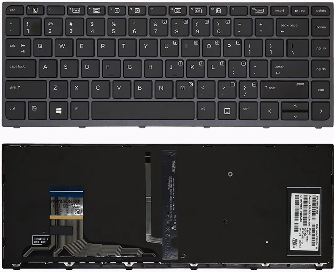 Notebook keyboard for HP Zbook Studio G3 G4 with frame backlit