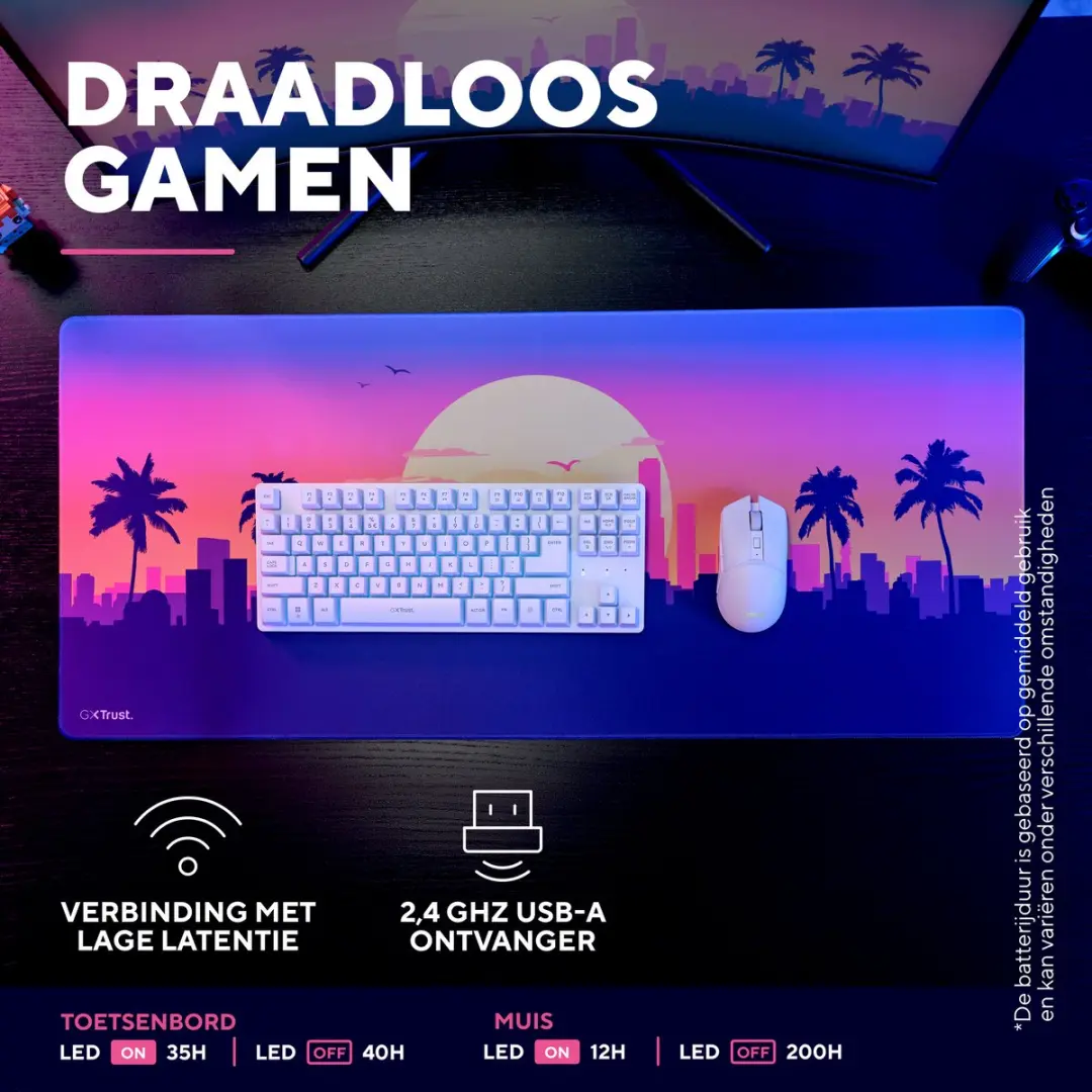 Trust GXT 882 Miami 3-in-1 Gaming Set - Wit - afbeelding 6 van 6