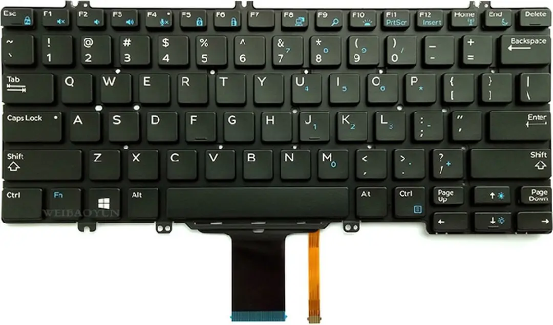 Notebook keyboard for Dell Latitude 5280 5288 7280 7380 7389 with backlit Assemb