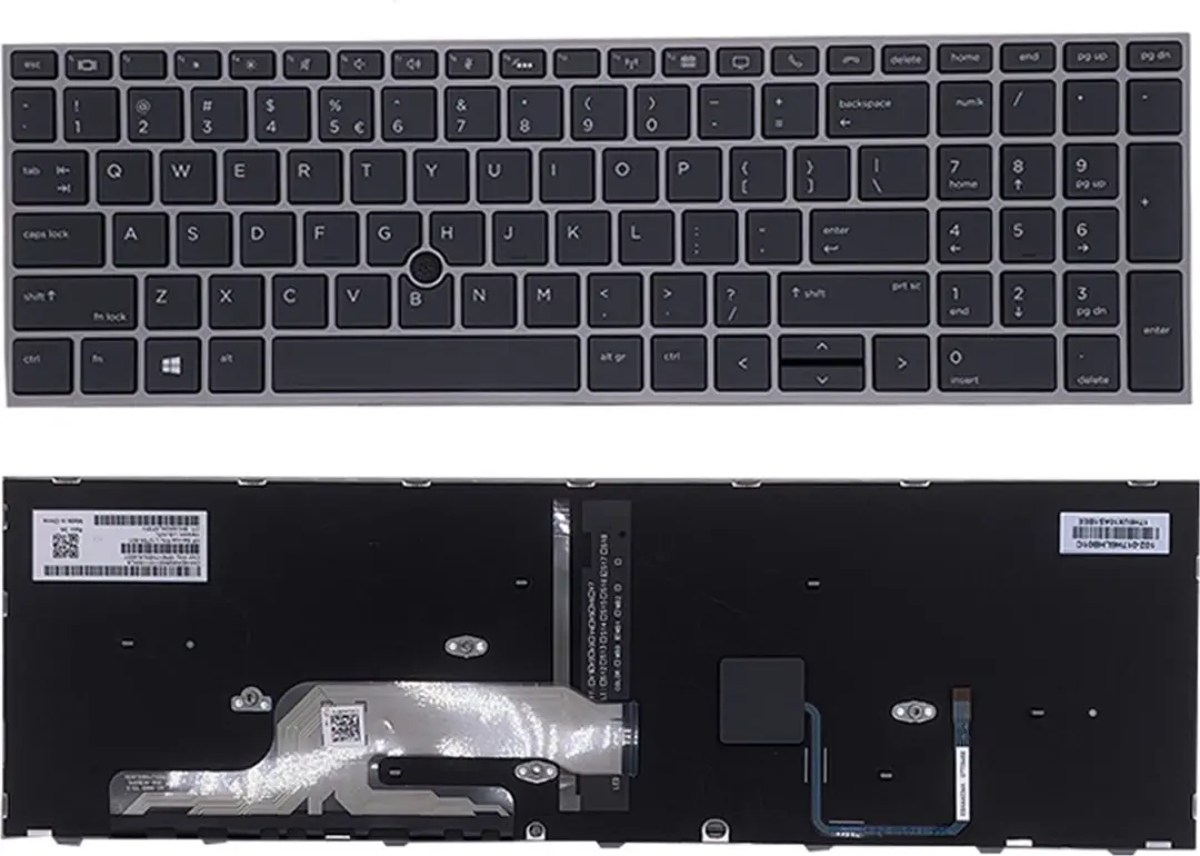 Notebook keyboard for HP Zbook 15 17 G5 G6 with pointstick backlit