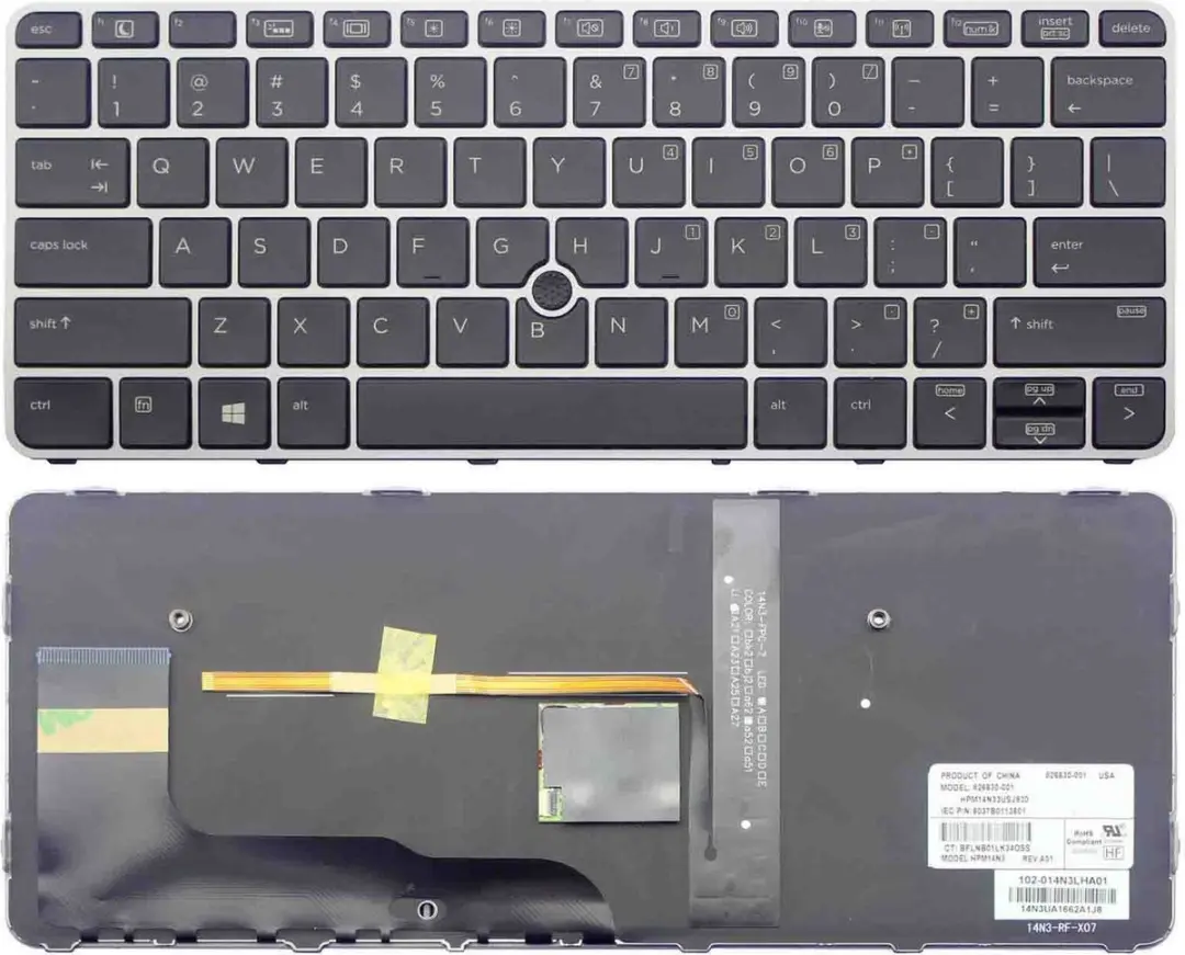 Notebook keyboard for HP EliteBook 725 820 G3 G4 with pointstick backlit frame s