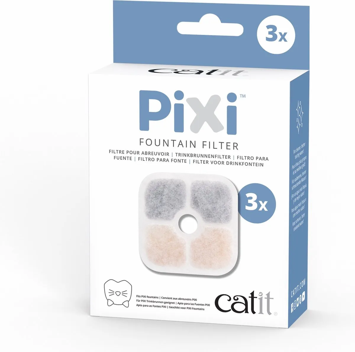 Catit Pixi Vervangfilter - 3 Stuks