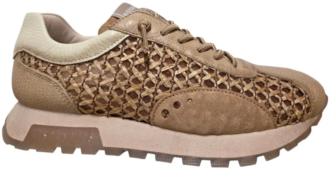 Hispanitas RHV264741 C001 Sneakers Beige Leer en Mesh Dames - Beige - 40