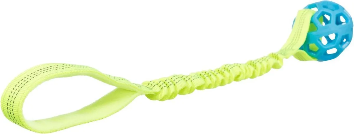 Trixie Bungee Tugger met Bal - Blauw - afbeelding 5 van 6