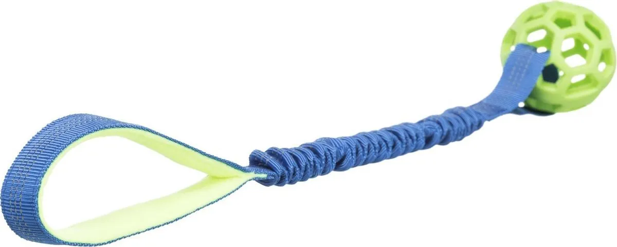 Trixie Bungee Tugger met Bal - Blauw - afbeelding 6 van 6