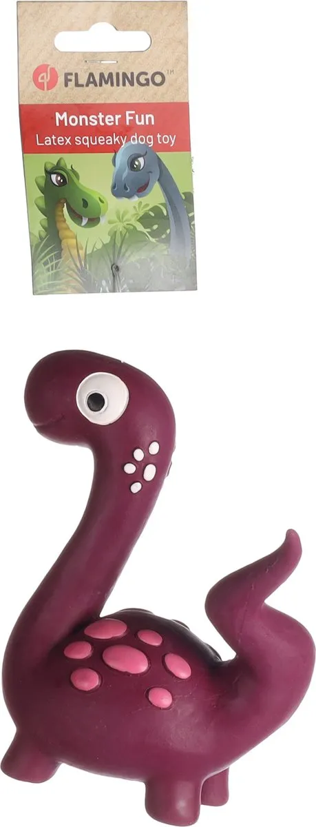 Flamingo Puga Hs Puga Latex Dino - Paars - 6,5x12,5x15cm