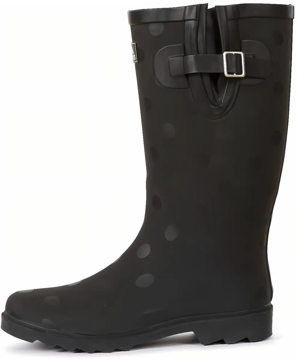 Trespass Elena Dames Regenlaarzen - Black Polka Dot - afbeelding 6 van 6