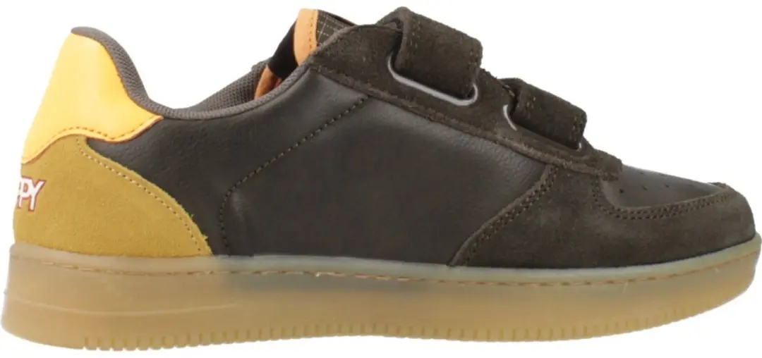 Time: lage leren sneakers voor kinderen
