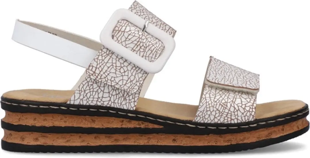 Rieker E1/2 Sandalen wit Synthetisch