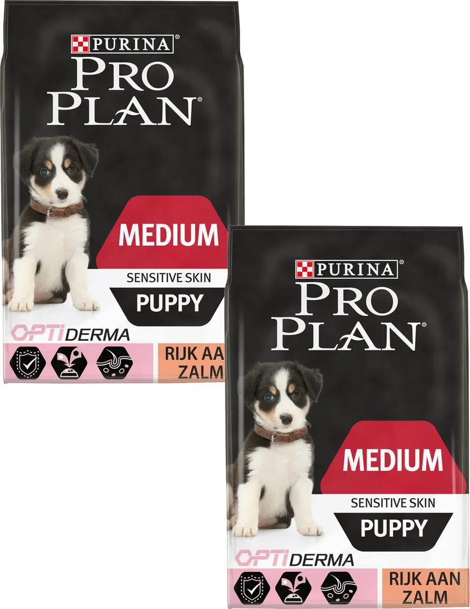 Pro Plan Dog Puppy Medium Breed Sensitive Zalm - 2x12kg