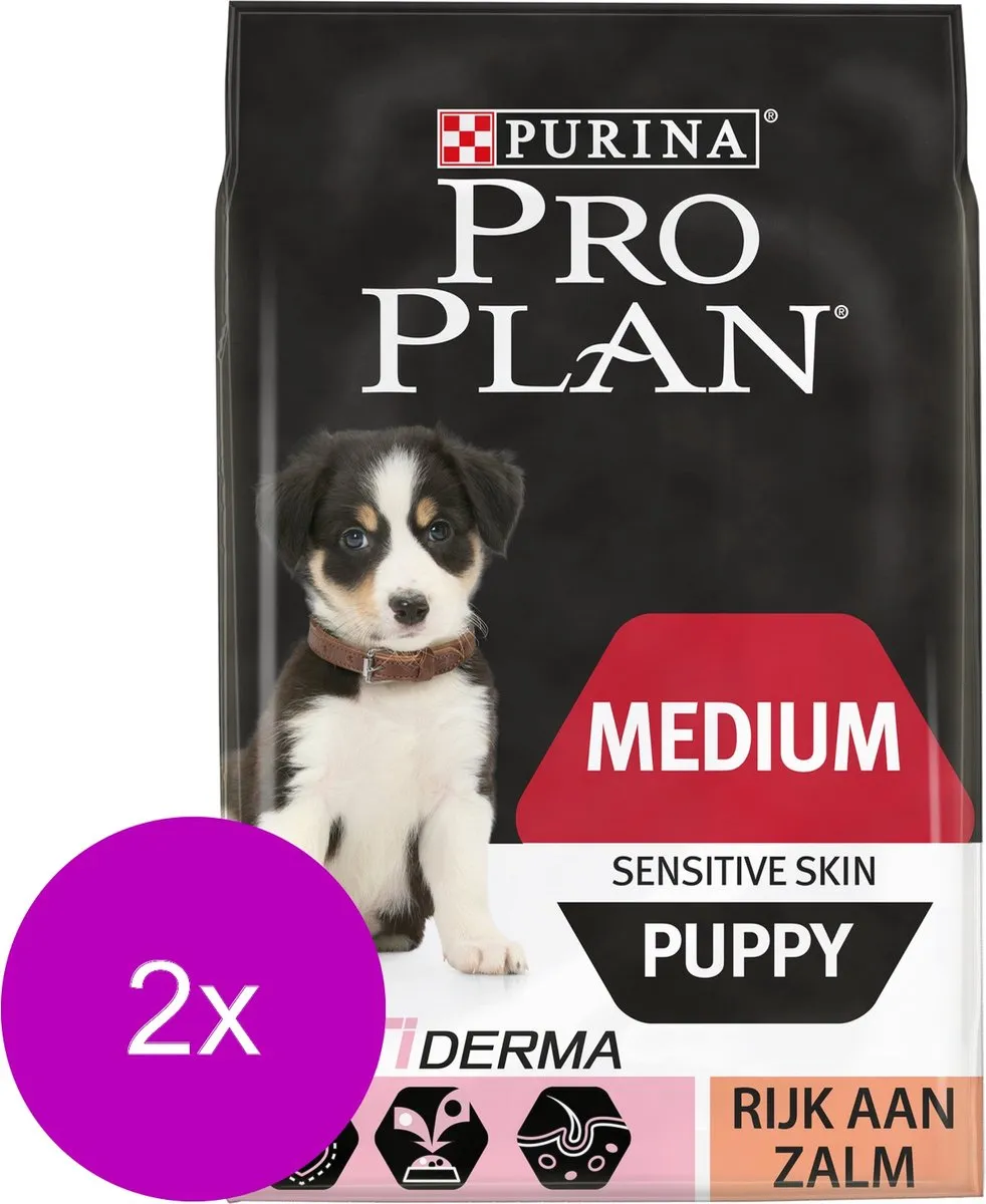 Pro Plan Dog Puppy Medium Breed Sensitive Zalm - 2x12kg
