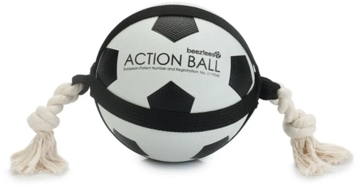 Beeztees Action Voetbal Hondenspeelgoed 19cm - Blauw