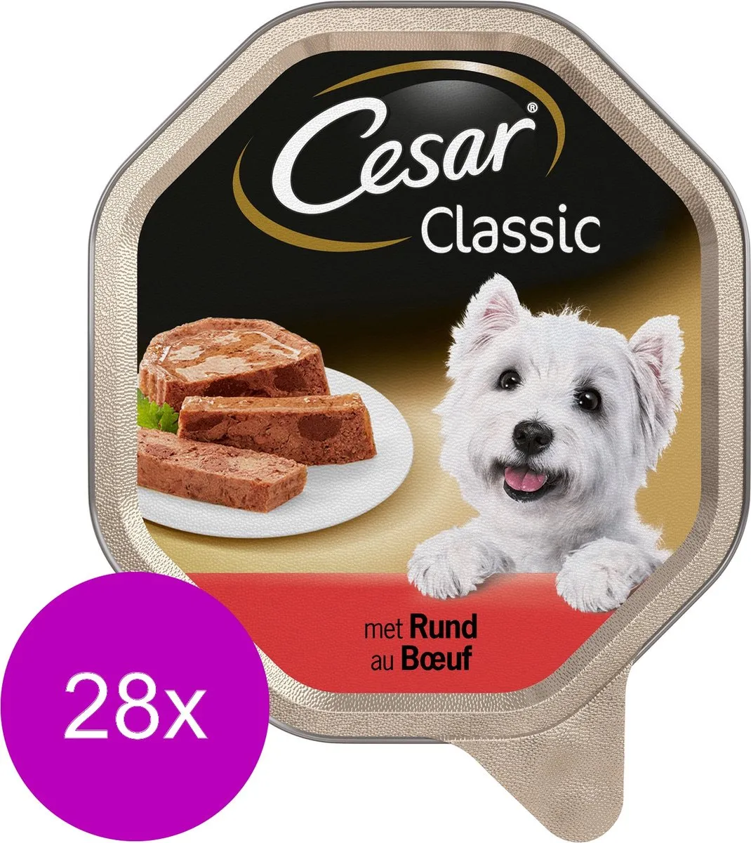 César Alu Classic Hondenvoer 28 x Rund