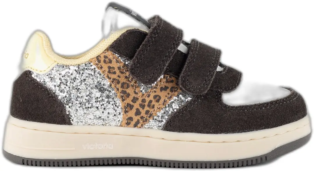 Glitters en suède babyschoenen Victoria Tiempo Tiras