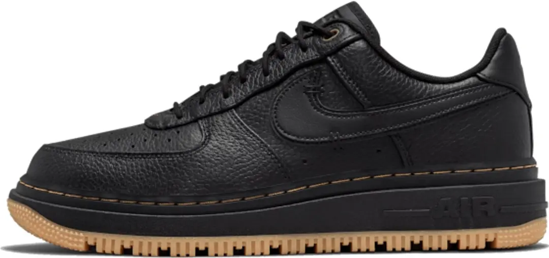 Nike Air Force 1 Luxe Herenschoenen, 49.5, Zwart/Bucktan/Gum Yellow