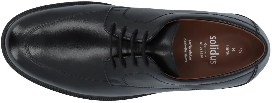 Solidus Heren Nette Veterschoenen - Zwart - 40.5 - afbeelding 3 van 5
