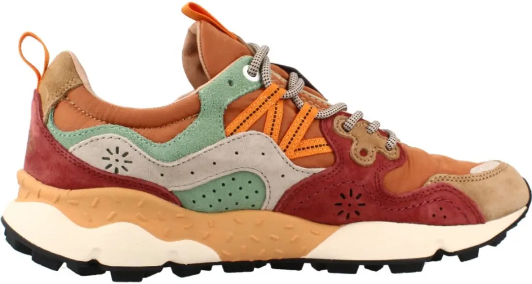 Flower Mountain dames sneakers cognac bruin multi