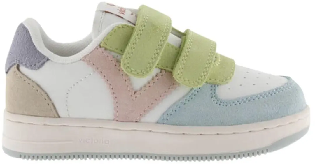 Victoria Celeste Kindersneaker 2 Velcro Mix Pastel Kleuren maat 32