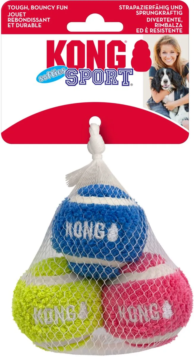 KONG Sport Softies Balls Hondenspeelgoed - Assorti 3 Stuks