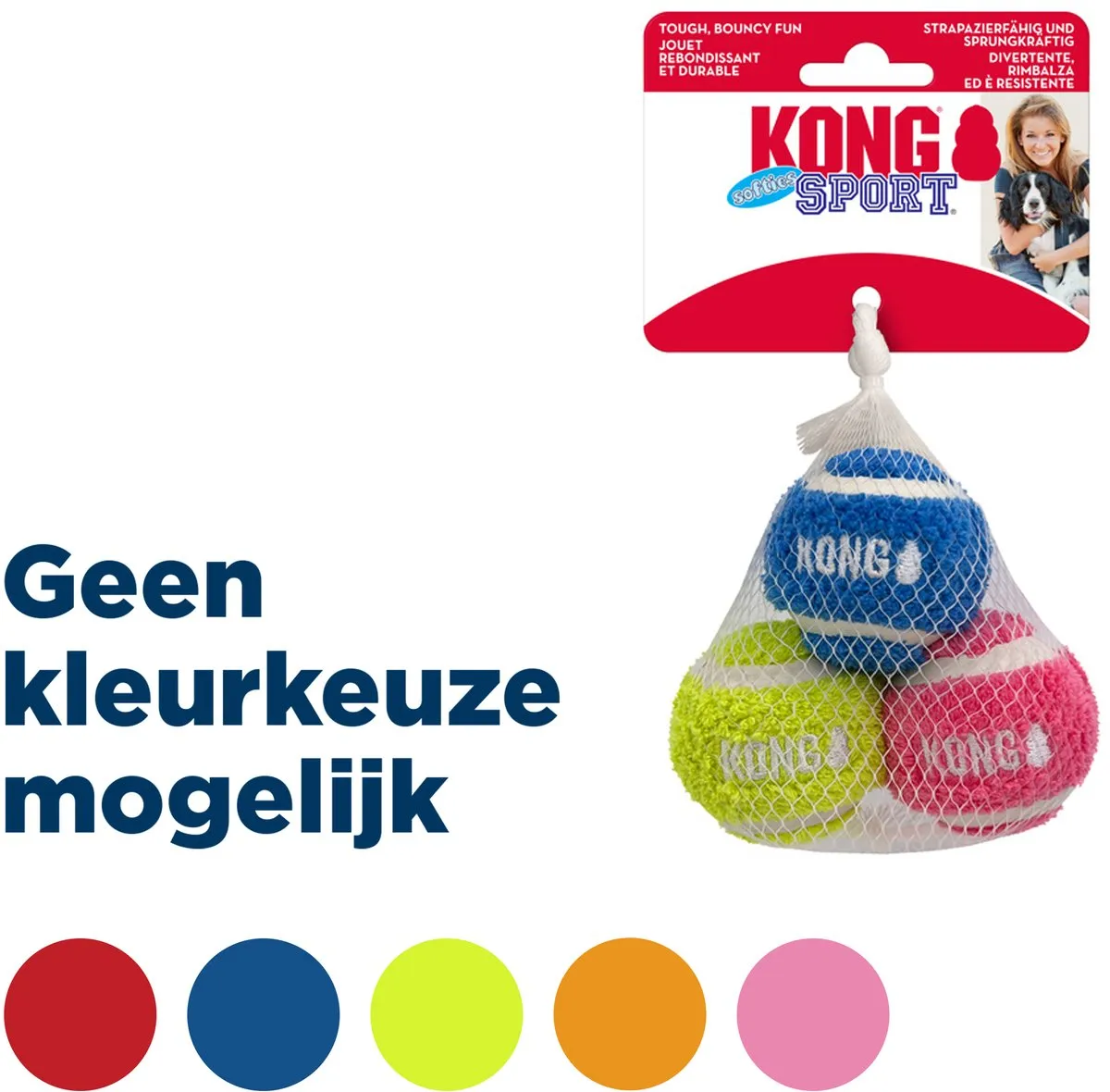 KONG Sport Softies Balls Hondenspeelgoed - Assorti 3 Stuks