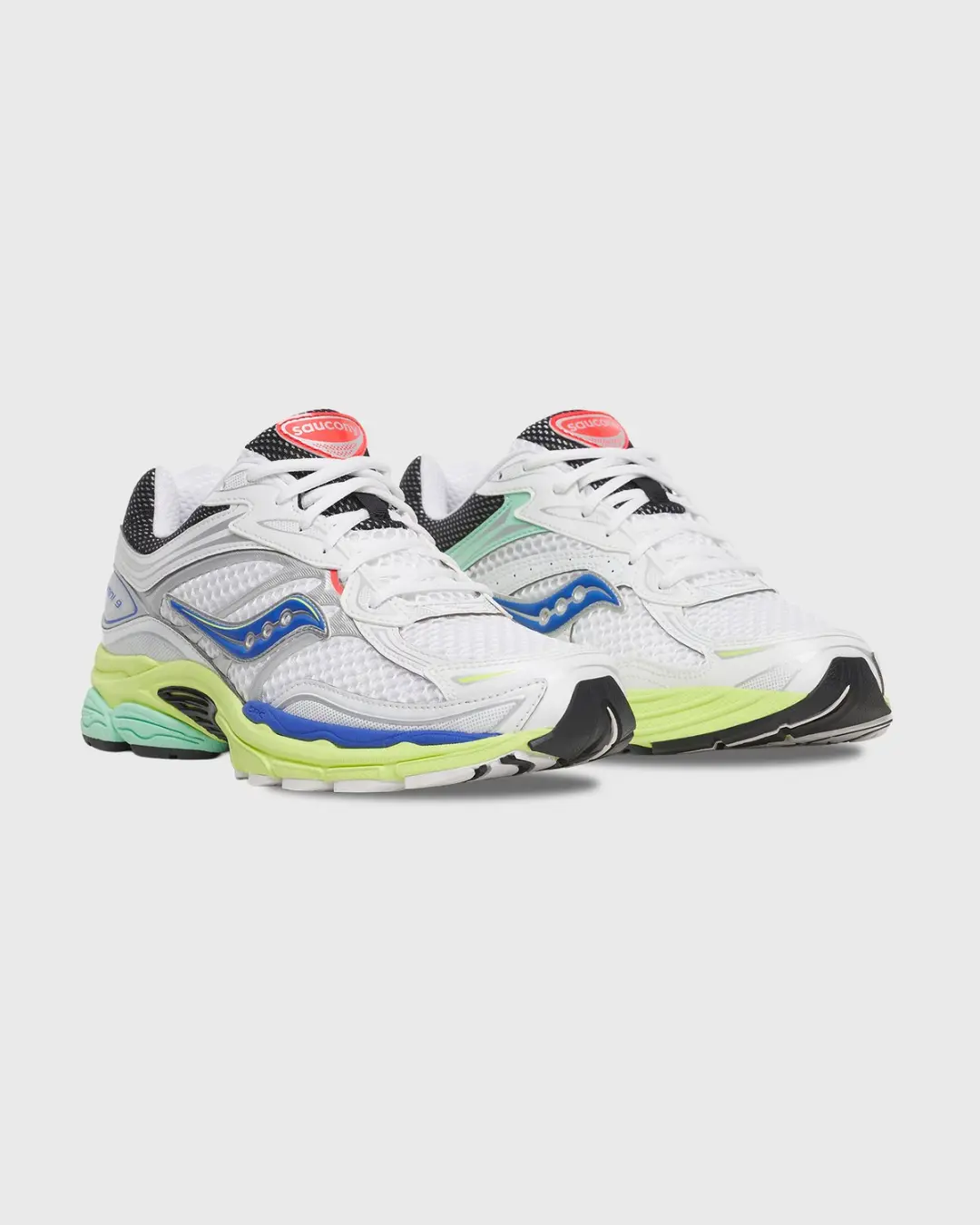 Saucony ProGrid Omni 9 Hardloopschoenen - Wit/Groen - afbeelding 4 van 6