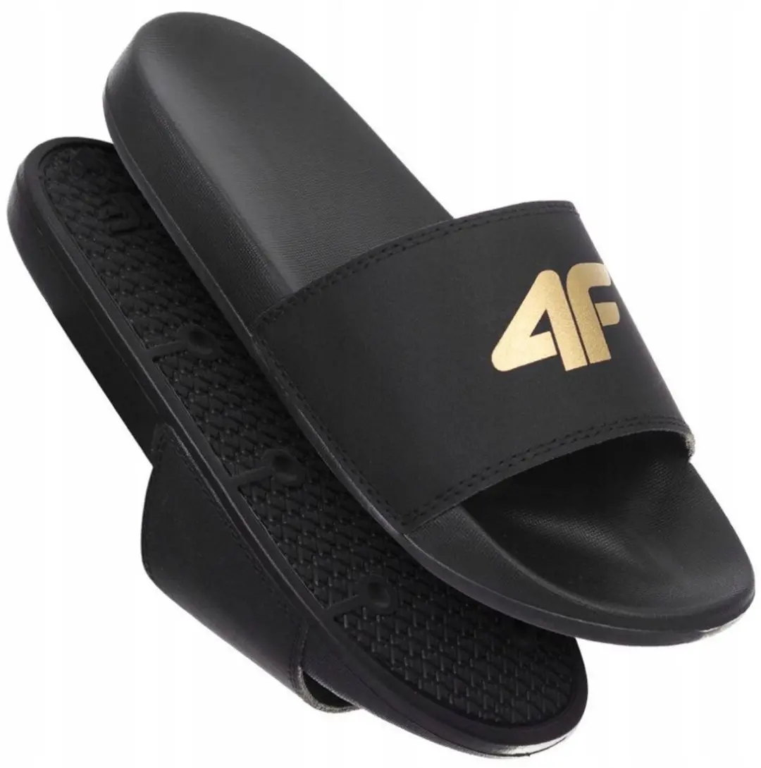 4F Heren Dames Slippers Zwart