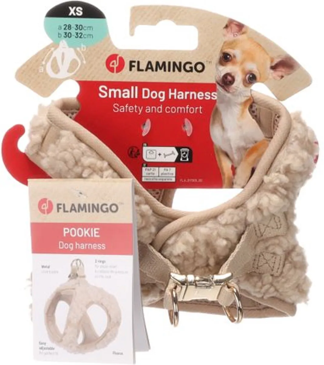 Flamingo Harnas Step&Go Pookie XS - 28-30x30-32cm