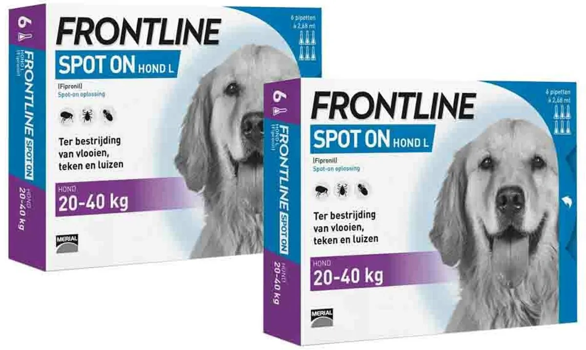 Frontline Spot On Hond 20-40kg Druppels - 2x6 Pipetten