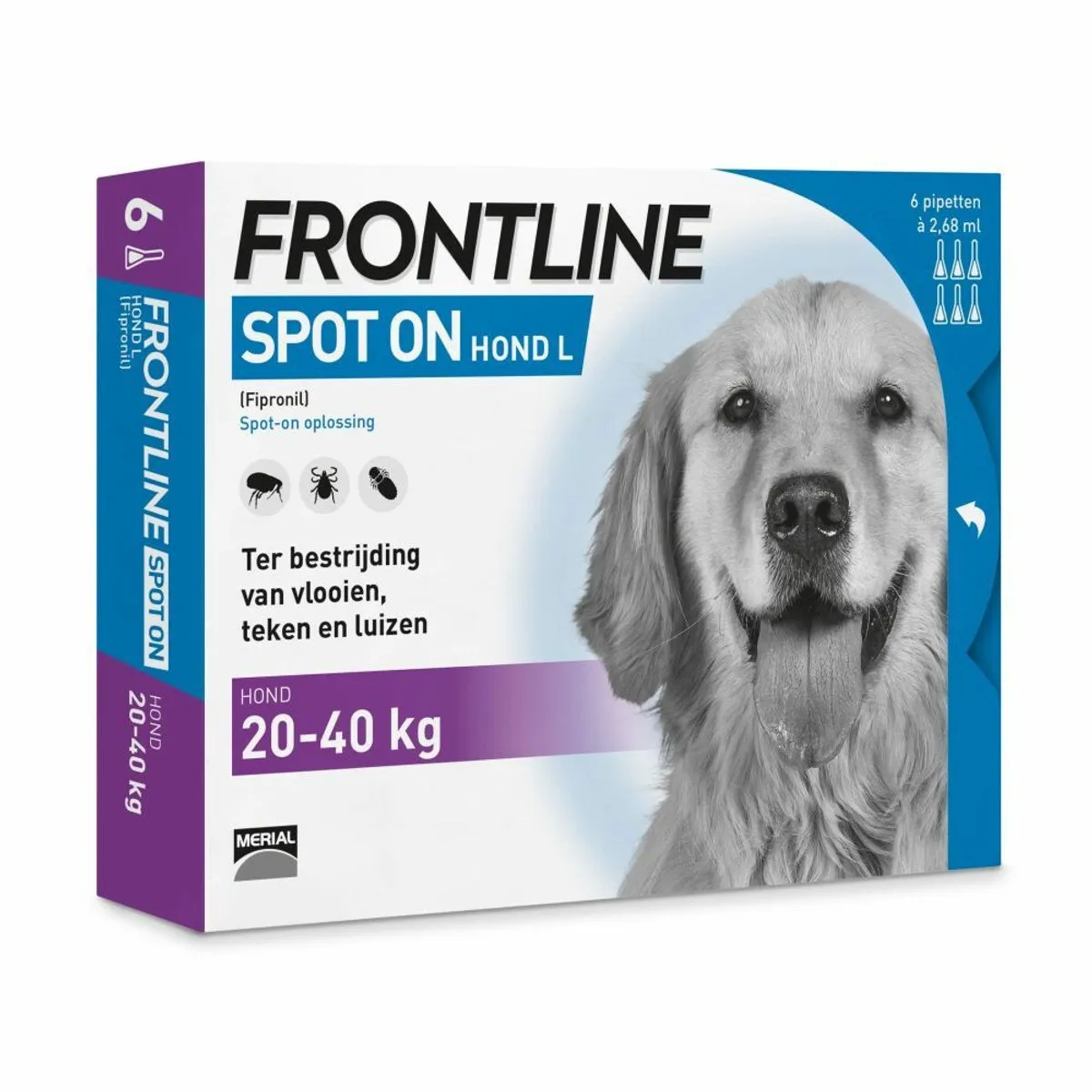 Frontline Spot On Hond 20-40kg Druppels - 2x6 Pipetten