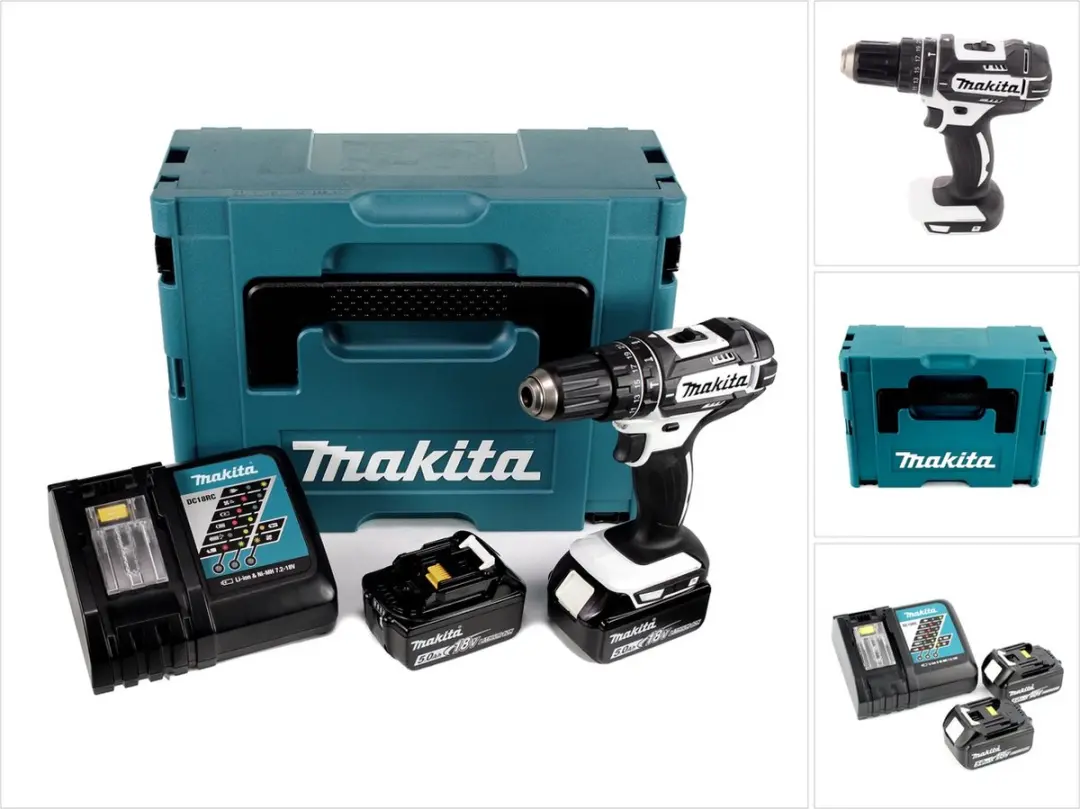 Makita DHP482RTJW accu-slagboormachine 18V - 2x 5,0Ah - afbeelding 6 van 6