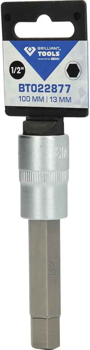 BRILLIANT TOOLS 1/2" inbussleutel 100 mm lang 13 mm - BT0228... - afbeelding 4 van 4