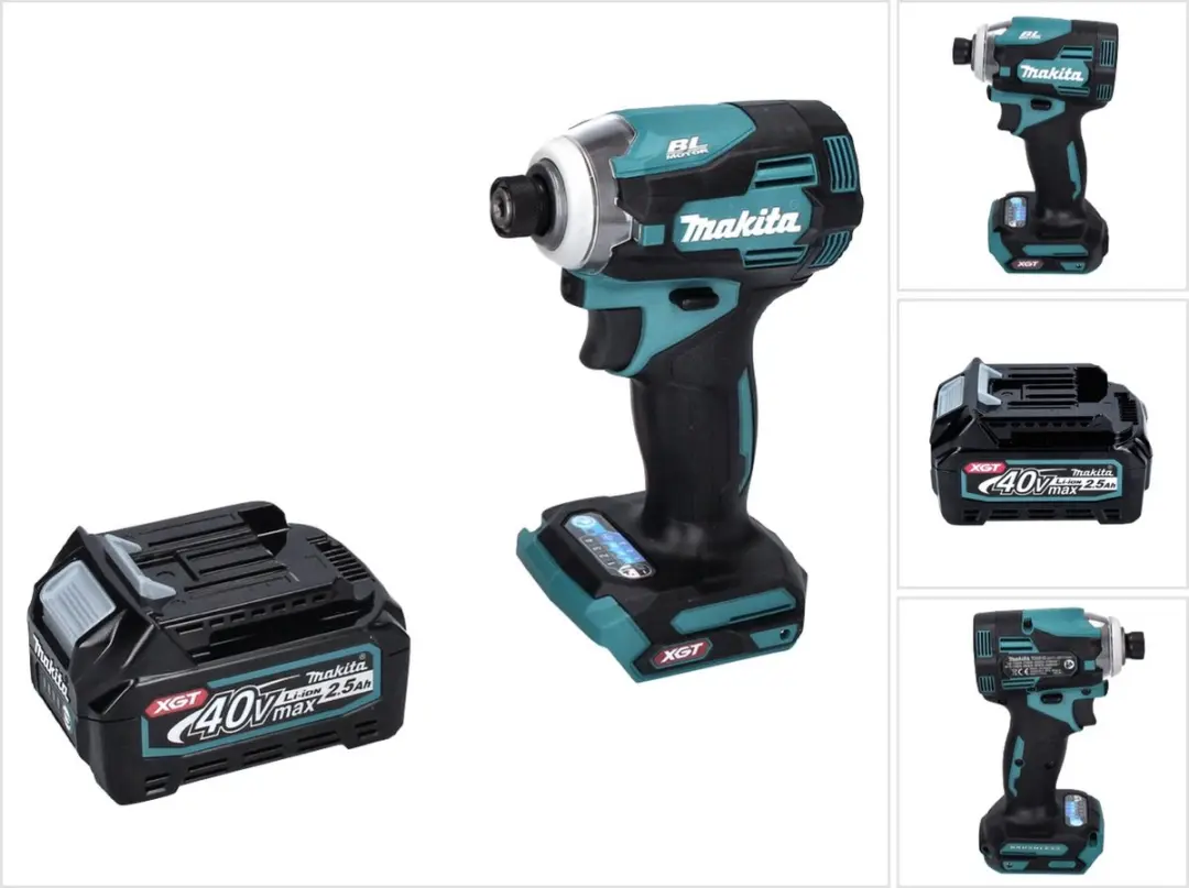 Makita TD 001 GD1 accu-slagmoersleutel 40 V 220 Nm 1/4" XGT Brushless + 1x accu